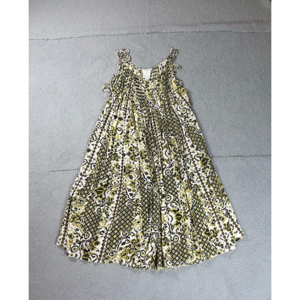Free People Dress FP One Geo Gypsy Womens Small Maxi Criss Cross Handmade India
